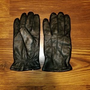 Black Leather Gloves